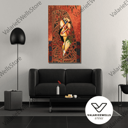 decorative wall art, after mitchev jalil julie canvas wall art, modern wall art decors, abstract love, kiss hugging coup