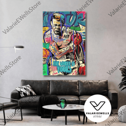 muhammad ali wall art, boxing canvas art, graffiti wall decor, roll up canvas, stretched canvas art, framed wall art pai