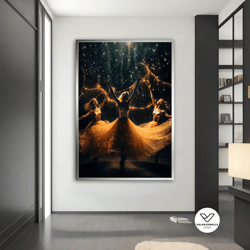 ballerina canvas painting, abstract ballerina print decorative wall art, ballerina canvas wall decor, dance woman, decor