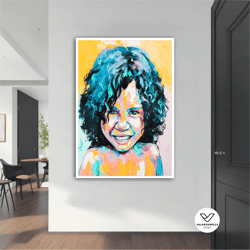 colorful children modern canvas, modern painting, decorative wall art, modern canvas, abstract art, canvas art, decor fo