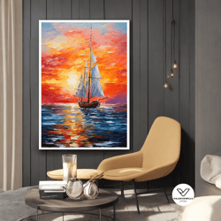 sailing ship canvas, oil ship decorative wall art,sea decorative wall art,nature decorative wall art,pirate ship canvas,