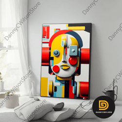 simple abstract animal print art canvas painting, abstract wall art, colorful abstract wall art, abstract canvas art, fr