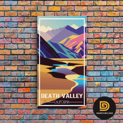 death valley, california wall art, america travel poster, travel wall print, travel poster, travel wall art, canvas wall