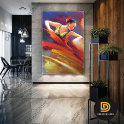 passionate dancer wall art, latin dancer canvas art, living room wall decor, roll up canvas, stretched canvas art, frame