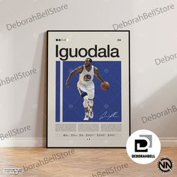 andre iguodala canvas, golden state warriors, nba canvas, sports canvas, mid century modern, basketball gift, sports bed