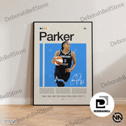 candace parker canvas, chicago sky, wnba canvas, sports canvas, mid century modern, wnba fans, basketball gift, sports b