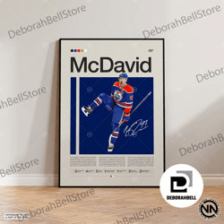 connor mcdavid canvas, edmonton oilers canvas, nhl canvas, hockey canvas, sports canvas, mid-century modern, sports bedr