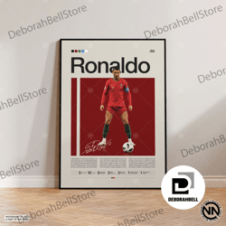 cristiano ronaldo canvas, portugal football print, soccer gifts, sports canvas, football canvas, soccer wall art, sports