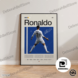 cristiano ronaldo canvas, real madrid canvas, soccer gifts, sports canvas, football canvas, soccer wall art, sports bedr
