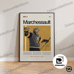 jonathan marchessault canvas, vegas golden knights, nhl canvas, hockey canvas, sports canvas, mid-century modern, sports