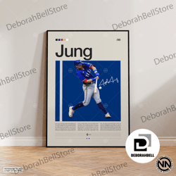 josh jung canvas, texas rangers canvas, baseball prints, sports canvas, baseball player gift, baseball wall art, sports