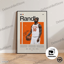 julius randle canvas, new york knicks, nba canvas, sports canvas, mid century modern, nba fans, basketball gift, sports