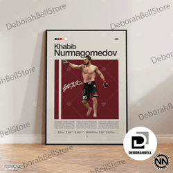 khabib nurmagomedov canvas, mma canvas, boxing canvas, sports canvas, mid-century modern, motivational canvas, sports be