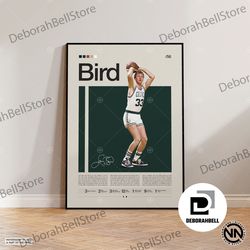 larry bird canvas, boston celtics print, nba canvas, sports canvas, mid century modern, nba fans, basketball gift, sport