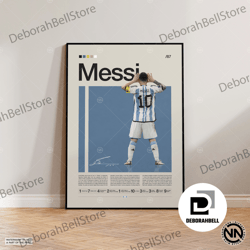 lionel messi canvas, argentina soccer print, soccer gifts, sports canvas, football player canvas, soccer wall art, sport