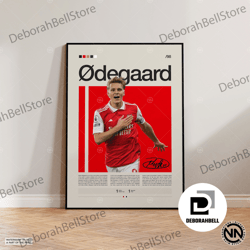 martin odegaard canvas, arsenal fc canvas, soccer gifts, sports canvas, football player canvas, soccer wall art, sports
