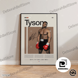 mike tyson canvas, boxing canvas, sports canvas, boxing wall art, mid-century modern, motivational canvas, sports bedroo