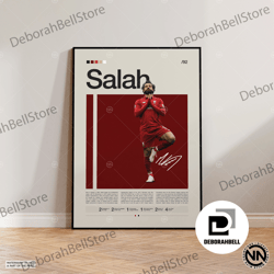 mohamad salah canvas, egyptian footballer print, soccer gifts, sports canvas, football canvas, soccer wall art, sports b