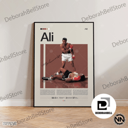 mohammed ali canvas, boxing canvas, sports canvas, boxing wall art, mid-century modern, motivational canvas, sports bedr