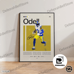 odell beckham jr canvas, la rams print, super bowl, nfl canvas, sports canvas, football canvas, nfl wall art, sports bed