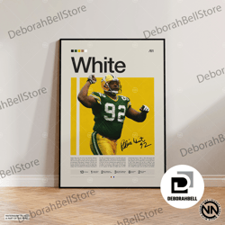 reggie white canvas, green bay packers print, nfl canvas, sports canvas, football canvas, nfl wall art, sports bedroom c