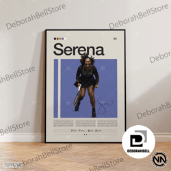 serena williams canvas, tennis canvas, motivational canvas, sports canvas, modern sports art, tennis gifts, minimalist c