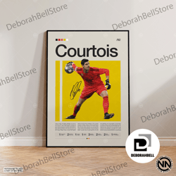 thibaut courtois canvas, real madrid canvas, soccer gifts, sports canvas, football player canvas, soccer wall art, sport