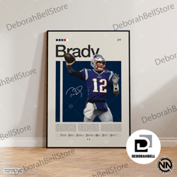 tom brady canvas, new england patriots print, nfl canvas, sports canvas, football canvas, nfl wall art, sports bedroom c