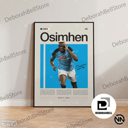 victor osimhen canvas, nigerian footballer, soccer gifts, sports canvas, football player canvas, soccer wall art, sports