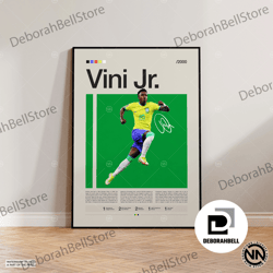 vinicius junior canvas, real madrid canvas, soccer gifts, sports canvas, football player canvas, soccer wall art, sports