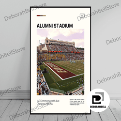 alumni stadium print  boston college eagles canvas  ncaa art  ncaa stadium canvas   oil painting  modern art   art print