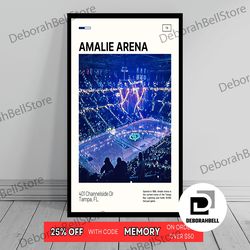 amalie arena print  tampa bay lightning canvas  nhl art  nhl arena canvas   oil painting  modern art   travel art print,