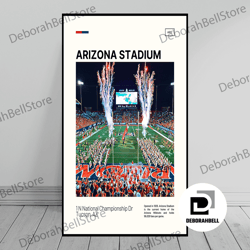 arizona stadium print  arizona wildcats canvas  ncaa art  ncaa stadium canvas   oil painting  modern art   travel print,