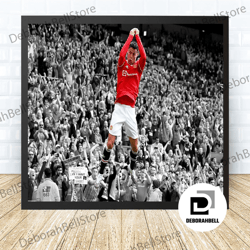 ronaldo football canvas canvas wall art family decor, home decor, frame option-1, framed canvas ready to hang