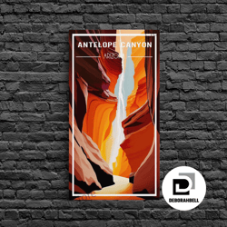 framed canvas ready to hang, arizona artwork, arizona poster, antelope canyon, travel wall print, travel poster, travel