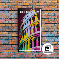 framed canvas ready to hang, colosseum, rome wall art, italy travel poster, europe wall art, travel wall print, travel p