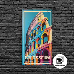 framed canvas ready to hang, colosseum, rome wall art, italy travel poster, europe wall art, travel wall print, travel p