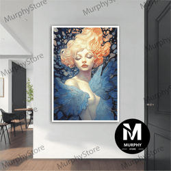 angel canvas art, modern angel painting, angel wall art, modern angel canvas, modern canvas, abstract art, home decor