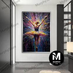 beatiful ballerina canvas painting, abstract ballerina print wall art, ballerina canvas wall decor, dance  woman, decor