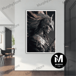 knight canvas ,warrior man print, eagle knight painting, 3d knight canvas art, ancient times table, soldier print