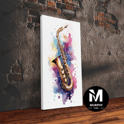 decorative wall art, bassett horn wall art, brass instruments, framed canvas print, marching band gift, musician gift, g