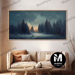 decorative wall art, dreamy landscape painting canvas print, country side, farmhouse decor, beautiful scenic wall art