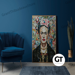 decorative wall art, decorate the living room, bedroom and workplace, frida printed, famous poster, trendy canvas art, w
