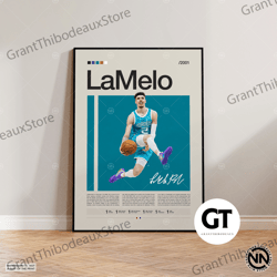 decorative wall art, decorate the living room, bedroom and workplace, lamelo ball canvas, charlotte hornets, nba canvas,