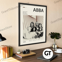 decorative wall art, decorate the living room, bedroom and workplace, abba music band canvas, abba 1972 canvas, music ba