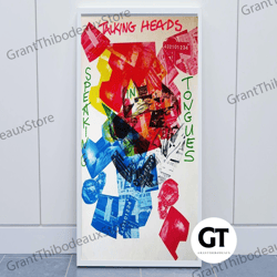 decorative wall art, decorate the living room, bedroom and workplace, talking heads canvas, rock band canvas, vintage mu