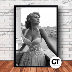 decorative wall art, decorate the living room, bedroom and workplace, sophia loren canvas canvas wall art family decor,