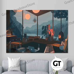 decorative wall art, decorate the living room, bedroom and workplace, wall art  lo-fi style canvas lofi bedroom canvas l