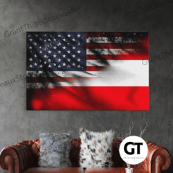 american and austrian flag mashup, austria flag, framed decorative wall art, framed american flag art, patriotic immigra