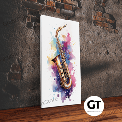 bassett horn wall art, brass instruments, framed decorative wall art, marching band gift, musician gift, graduation gift